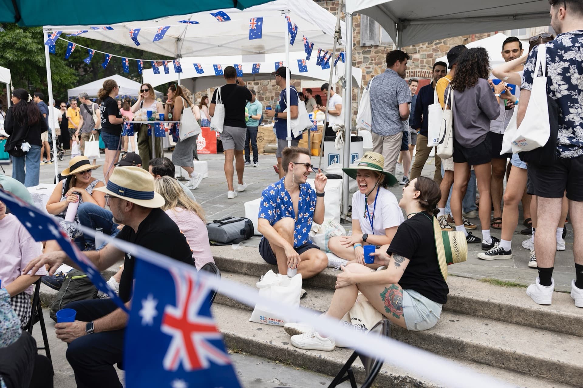 Australians gathering at a community event in the USA